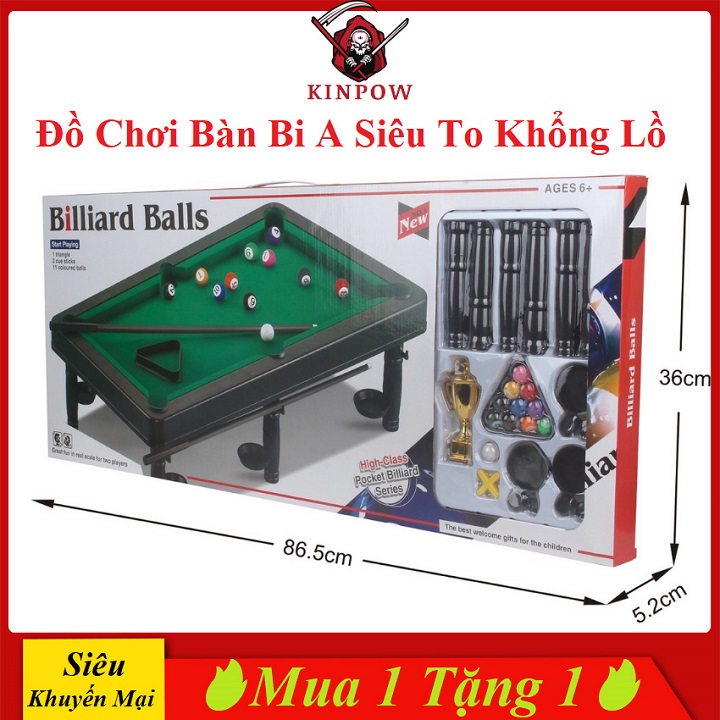 Đồ Chơi Bàn Bida KINPOW Nhiều Kích Thước, Nhựa Siêu Bền, Giúp Bé Tăng Độ Chính Xác, Chơi Theo Đội Nhóm (Combo)