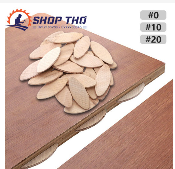 Mộng bánh quy liên kết gỗ cỡ 0, 10, 20