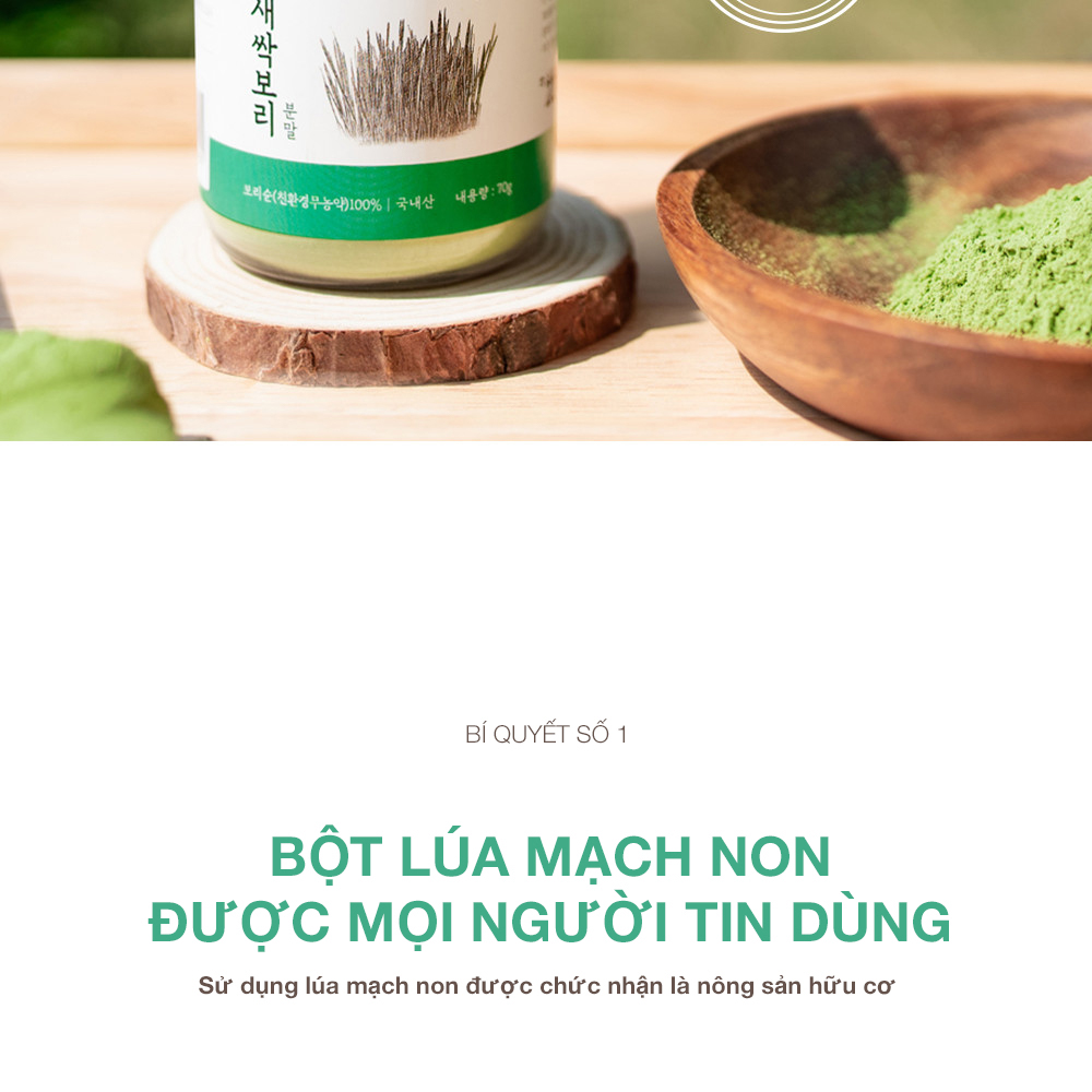 Bột Lúa Mạch Non Baeksagibyeol Jeju Barley Sprout Powder Nâng Cao Sức Khỏe, Cung Cấp Vitamin Khoáng Chất Hàn Quốc 100g