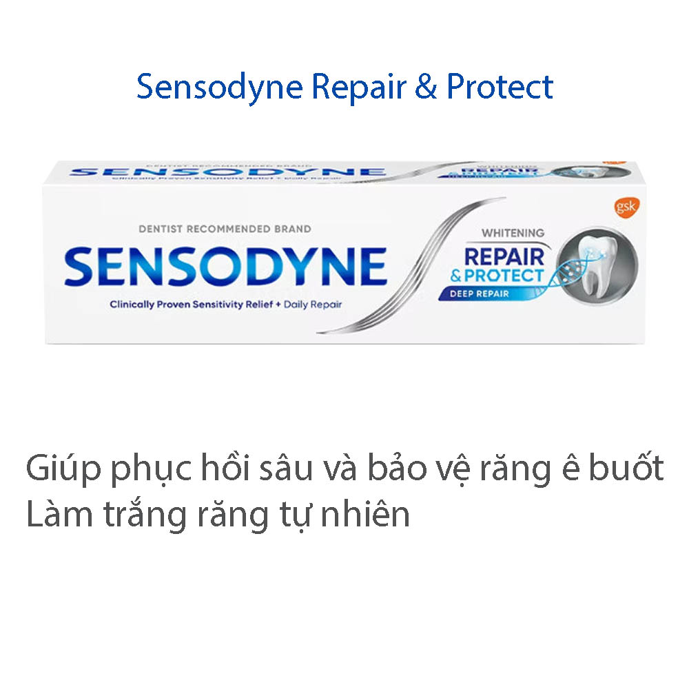 Kem đánh răng Sensodyne Repair & Protect Extra Fresh 100g- Phục Hồi Răng Nhạy Cảm Hương Bạc Hà