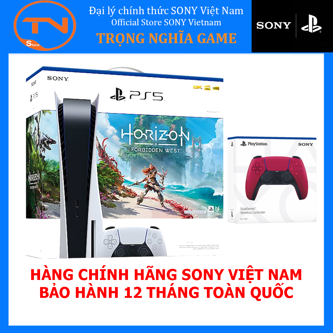 Máy PS5 Horizon Forbidden West™ Bundle và 1 tay cầm DualSense màu đỏ - Hàng chính hãng Sony Việt Nam
