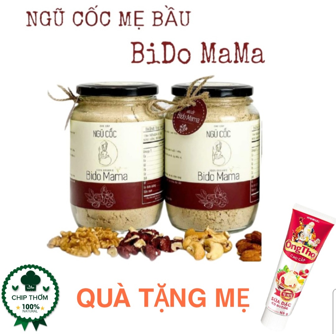 Combo 2 Hộp Ngũ Cốc Mẹ Bầu BiDo MaMa - Tặng Mẹ Sữa Ông Thọ Tuýp