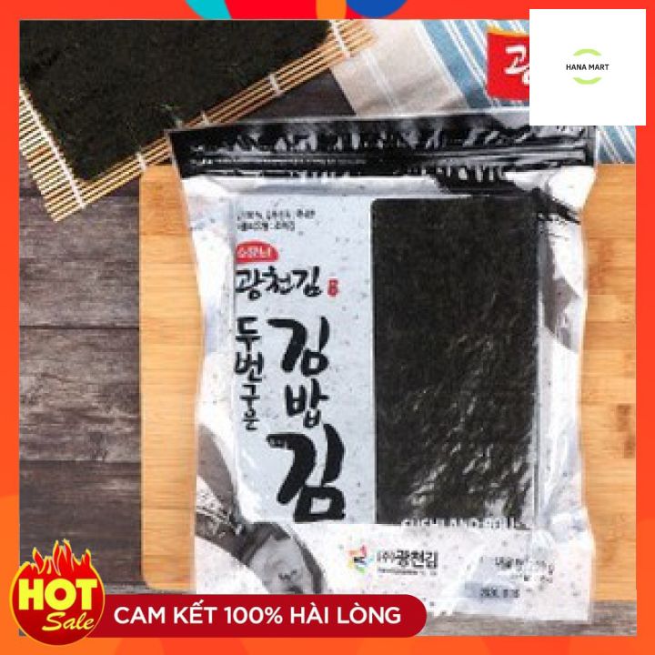 Lá kim cuộn cơm 100 lá, kimbap ăn liền hanaro, rong biển cuộn cơm 100 lá, hàng siêu dai, siêu ngon