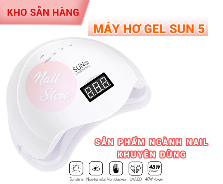 [HCM]MÁY SẤY KHÔ MÓNG TAY SUN 5 LOẠI XỊN-Máy Hơ Gel Sun 5 Uv Led 48w 24 Bóng Nhanh Khô Sơn Gel Bền Dễ Sử Dụng.Bảo Hành 12 Tháng