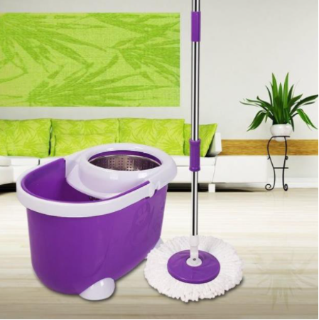 Bộ lau nhà Chefman xoay 360 độ lồng inox, hàng không hộp