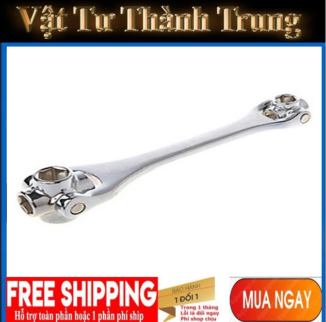 Tay khẩu siết mở ốc -Tay vặn ốc,cờ lê đa năng 8 cỡ đầu 8mm-21mm