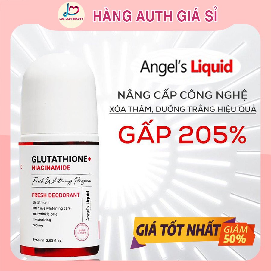 [Korea] Lăn Nách Angel Liquid Glutathione plus giúp mờ thâm, dưỡng trắng da hiệu quả 60ml
