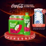 Lốc 6 Chai Trà Mật Ong Hương Lài Vải Fuzetea+ 450ml/Chai Sale 8.8 Coca-Cola Chính Hãng_LD