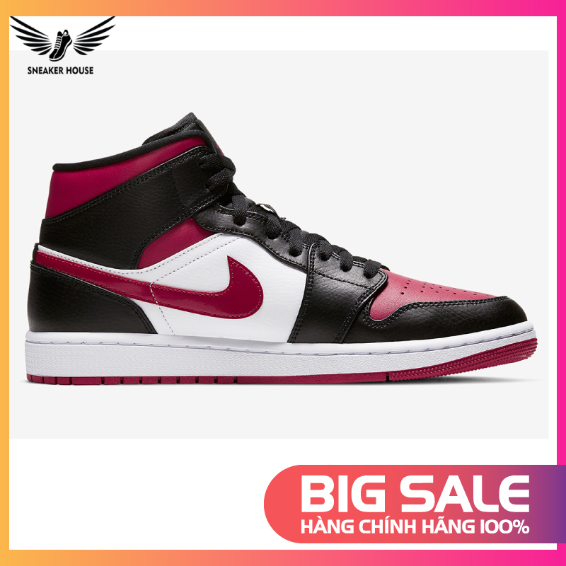 [CHÍNH HÃNG] SNEAKER-HOUSE Giày thể thao Nike AIR JORDAN 1 MID BRED TOE 554724-066