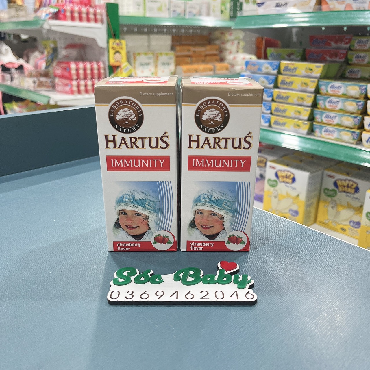 Siro tăng đề kháng hartus immunity 150ml vị dâu - 𝐒ó𝐜 𝐁𝐚𝐛𝐲 𝐌𝐎𝐌 𝐀𝐍𝐃 𝐁𝐀𝐁𝐘