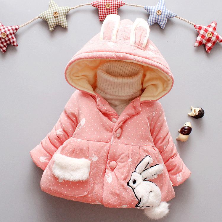 Áo khoác thỏ bông cho bé gái 7-17kg - sẵn màu hồng - áo khoác ấm cho bé, áo khoác mùa đông, áo khoác siêu ấm, áo khoác nỉ ấm, áo khoác bé gái - shubishop