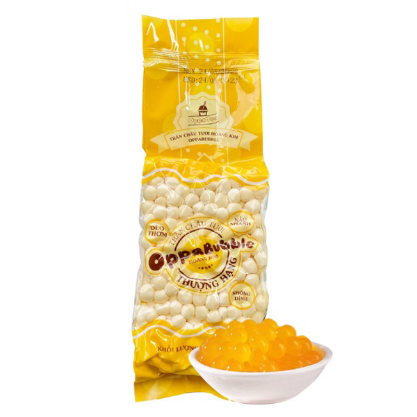 Trân châu tươi hoàng kim oppa bubble cao cấp gói 700g - nguyên liệu nấu trà sữa, sữa tươi