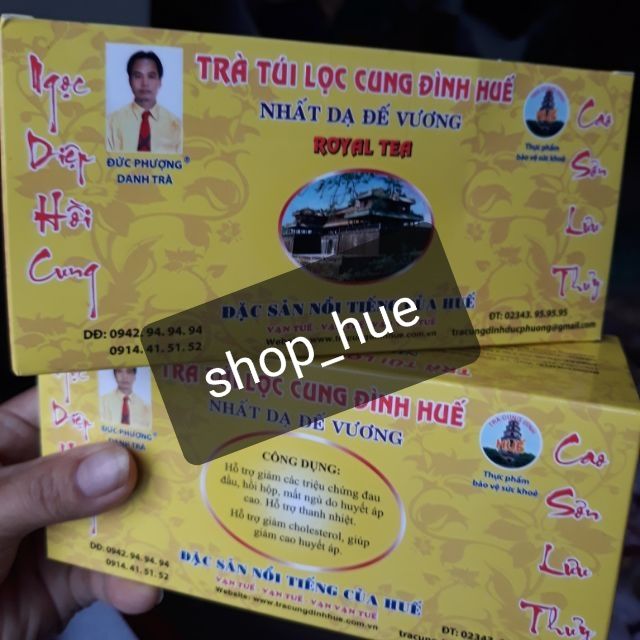 Trà túi lọc cung đình Huế Đức Phượng 1 hộp
