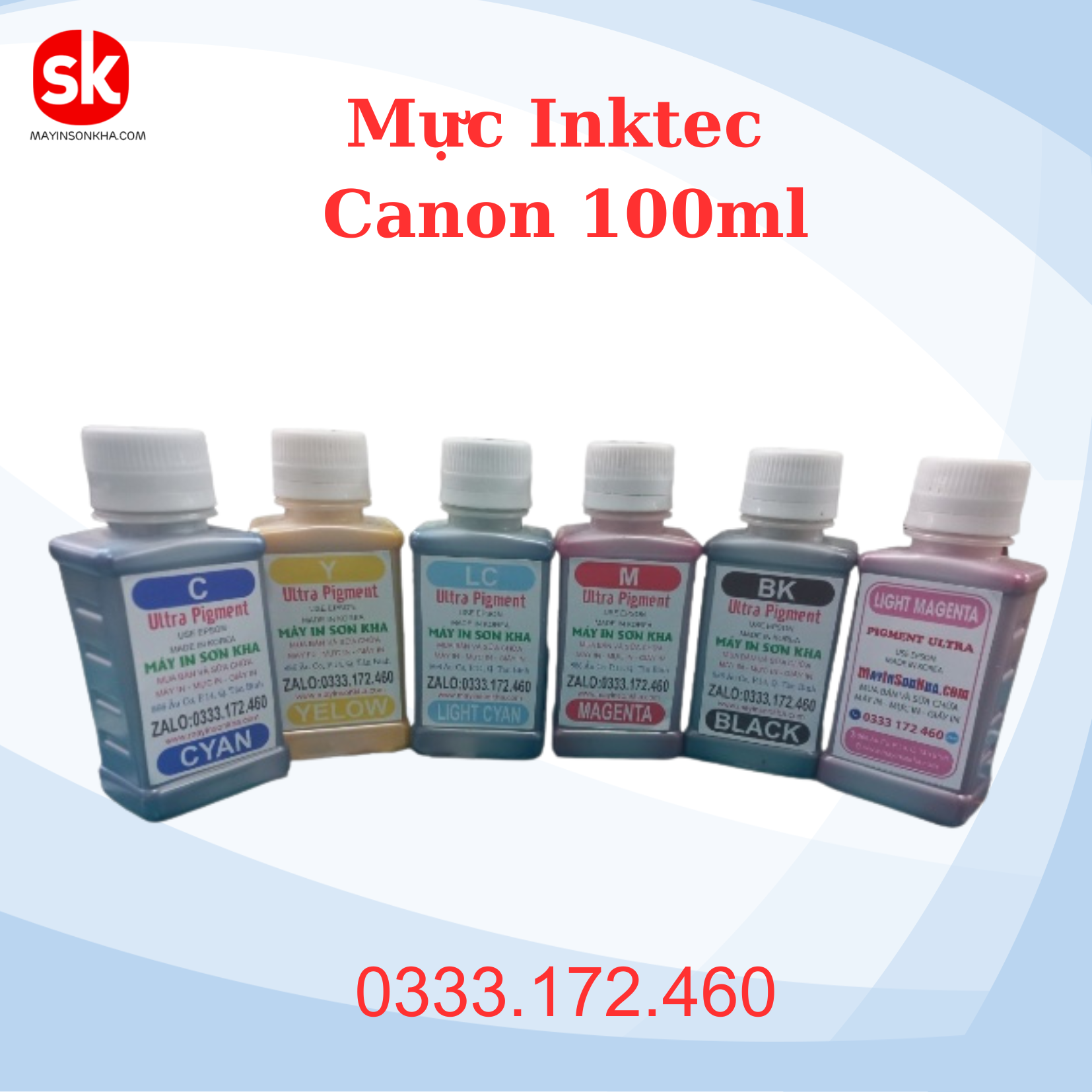 Mực ultra pigment 100ml dành cho máy in phun màu epson