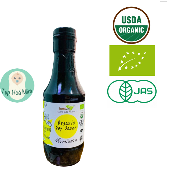 Nước tương đậu nành hữu cơ lumlum 200ml – organic soy sauce