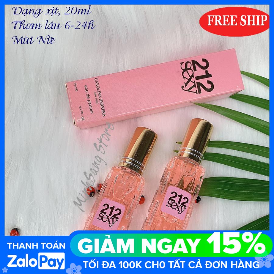 Combo 2 nước hoa nữ 212 sexy women mini 20ml lưu 6-12h