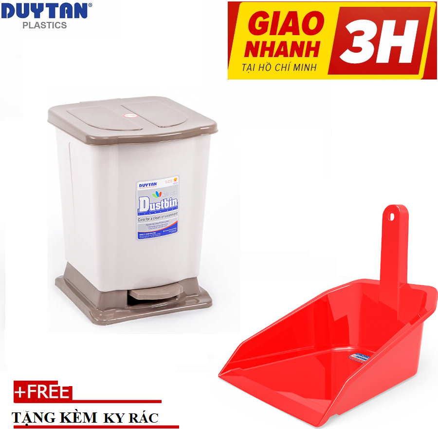 Thùng rác đạp nhỏ duy tân no.741- tặng kèm ky rác