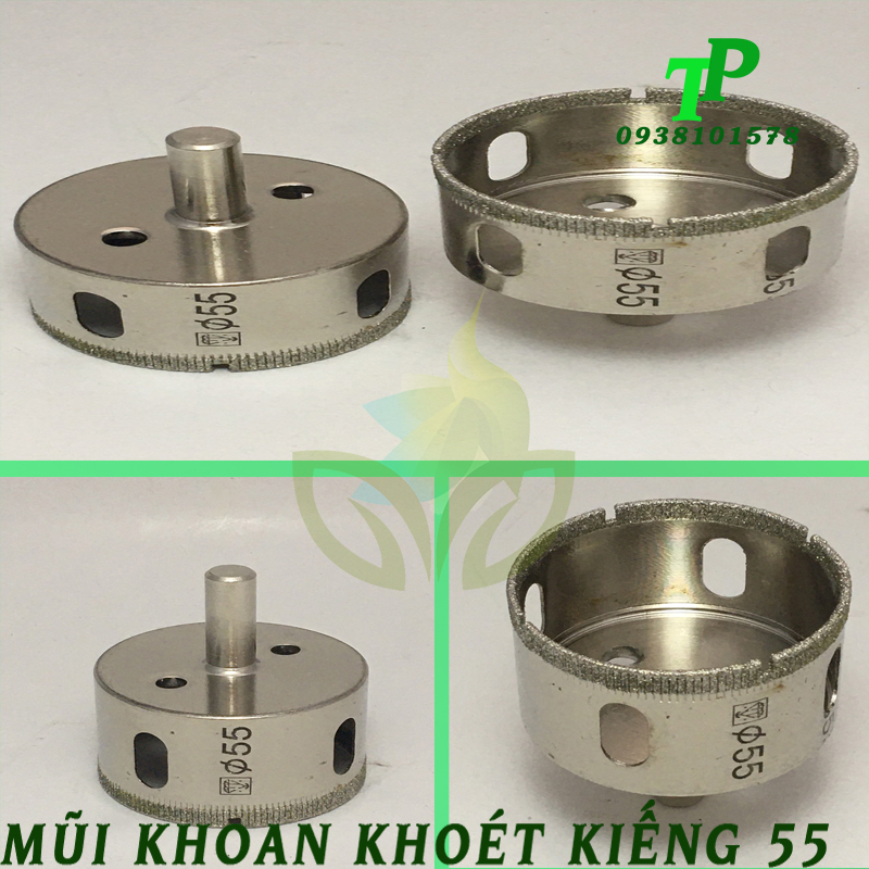 Mũi khoét kiếng phi 55 - mũi khoan kiếng phi 55