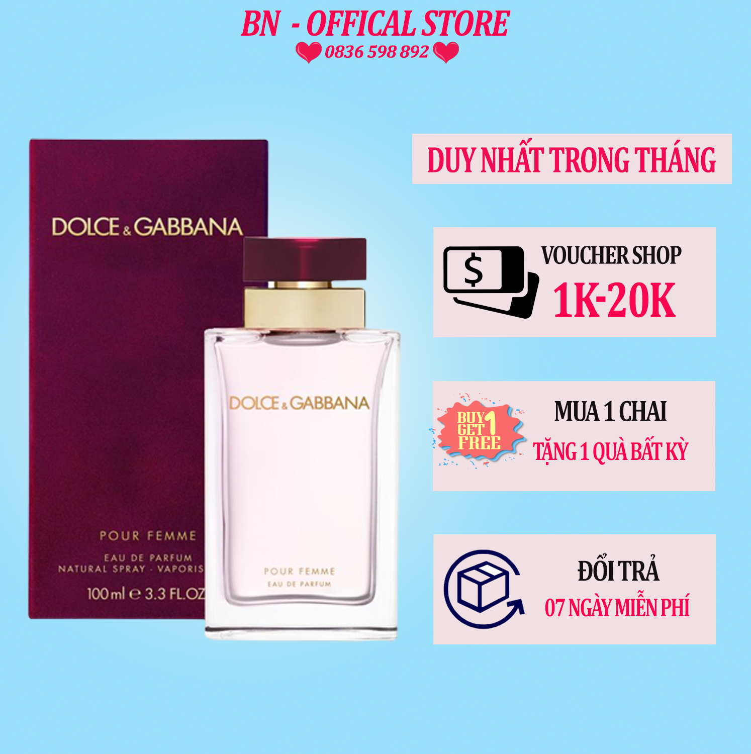 Nước hoa nữ dolce & gabbana pour femme edp spray 100ml