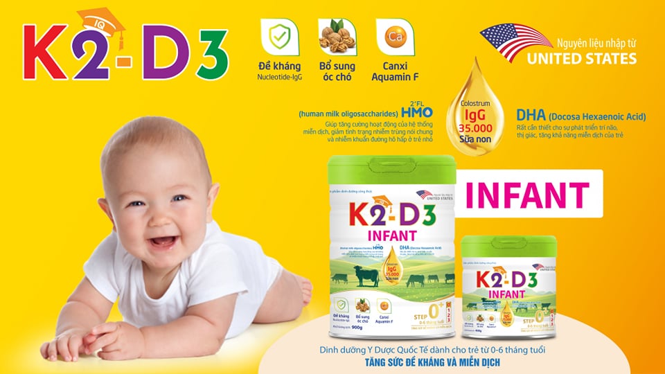 sữa dinh dưỡng y dược K2 D3 infant