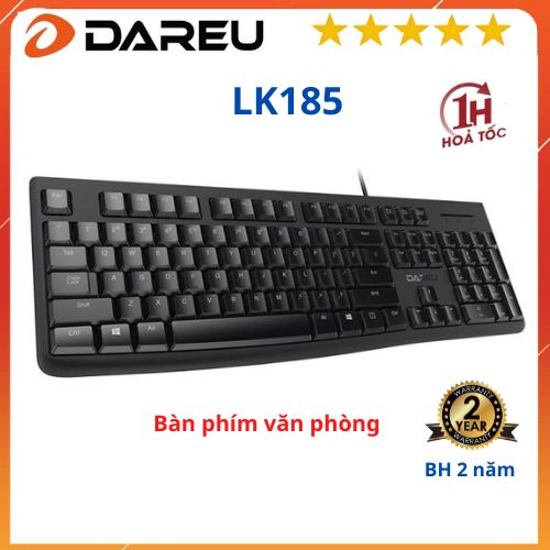 Bàn phím máy tính có dây Dareu LK185 - Hàng chính hãng, bảo hành 2 năm