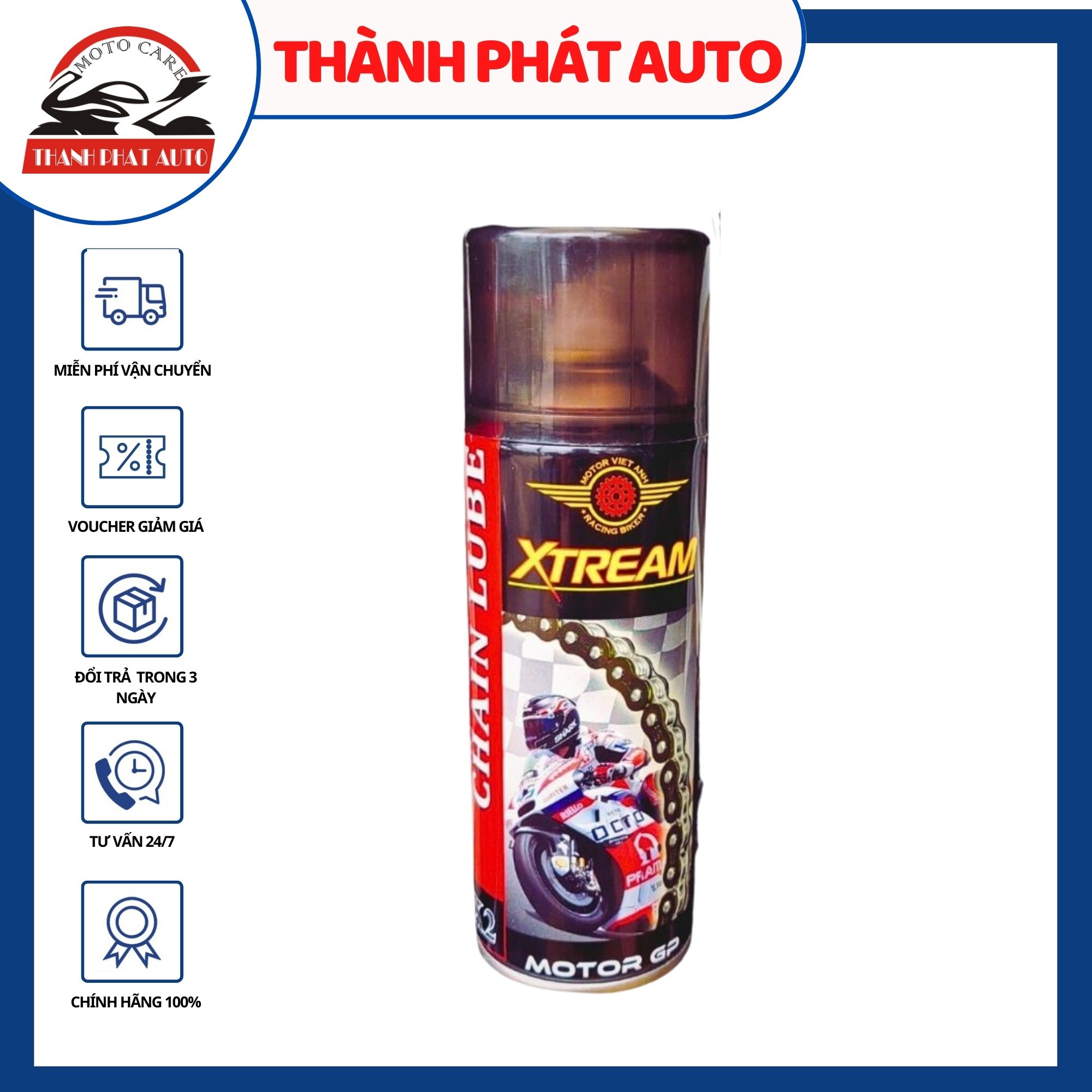 [HCM]Chai xịt dưỡng sên/ xích Moto xe máy cao cấp Xtream X2 400ml