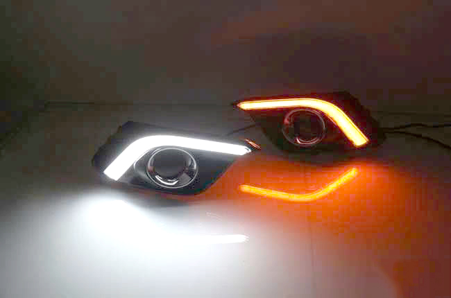 Bộ Đèn LED Gầm Trước Mazda 3 2014-2016 Phanh Tay Cơ - Màu Trắng Chói