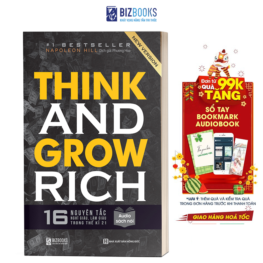 Bizbooks - Sách - Think And Grow Rich: 16 Nguyên Tắc Nghĩ Giàu, Làm Giàu Trong Thế Kỷ 21