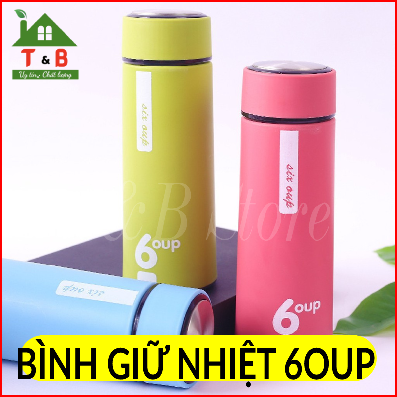 Bình đựng nước chống nóng/ Bình giữ nhiệt chính hãng 6 OUP lõi thủy tinh 450ml