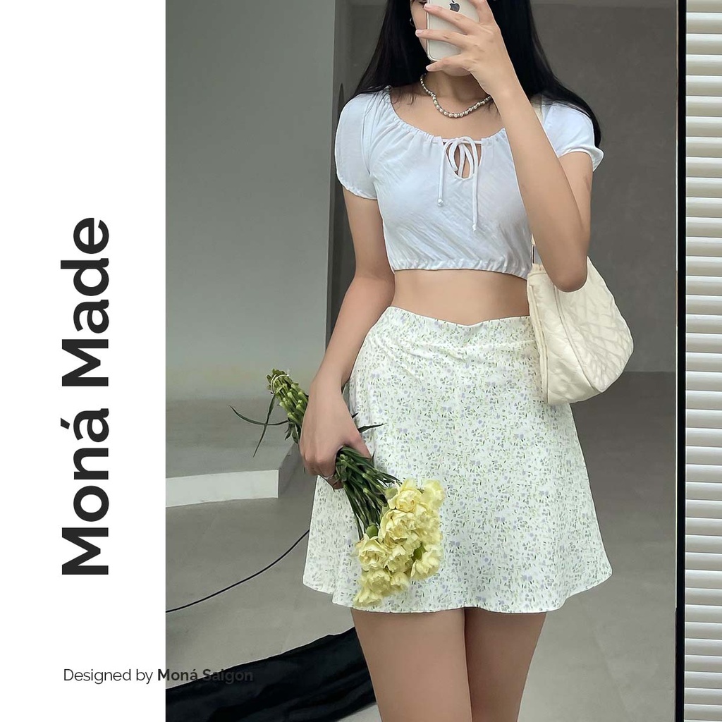 Chân váy hoa nhí moná - lemon