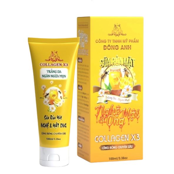 Sữa rửa mặt x3 collagen nghệ mật ông
