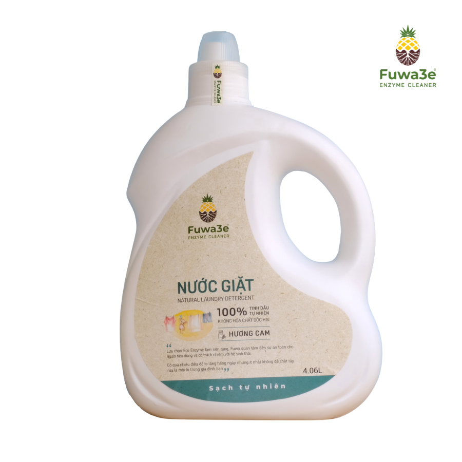 Nước giặt Fuwa3e hữu cơ organic từ chế phẩm Enzyme sinh học 4L an toàn cho bé