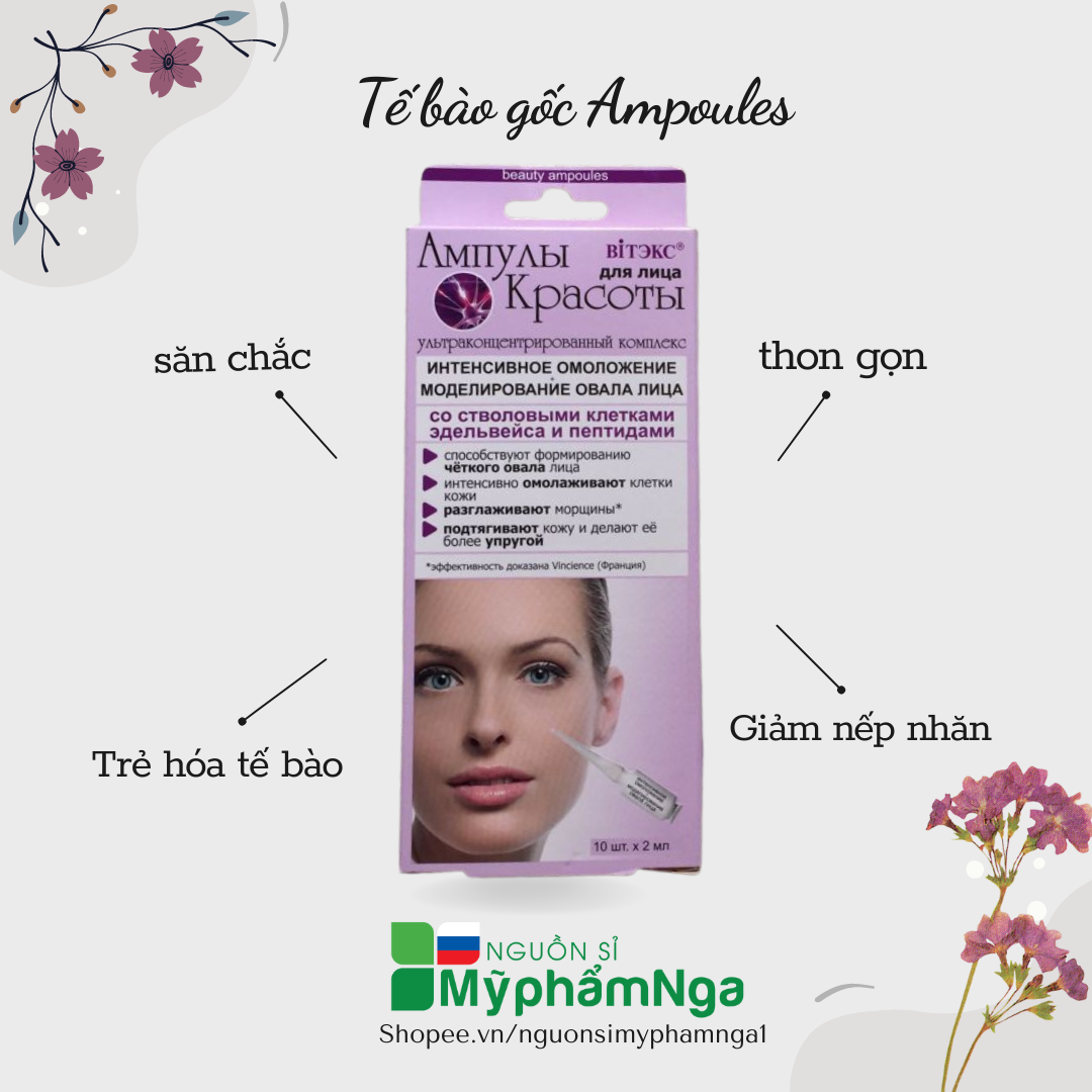 Tế bào gốc Ampoules thon gọn mặt