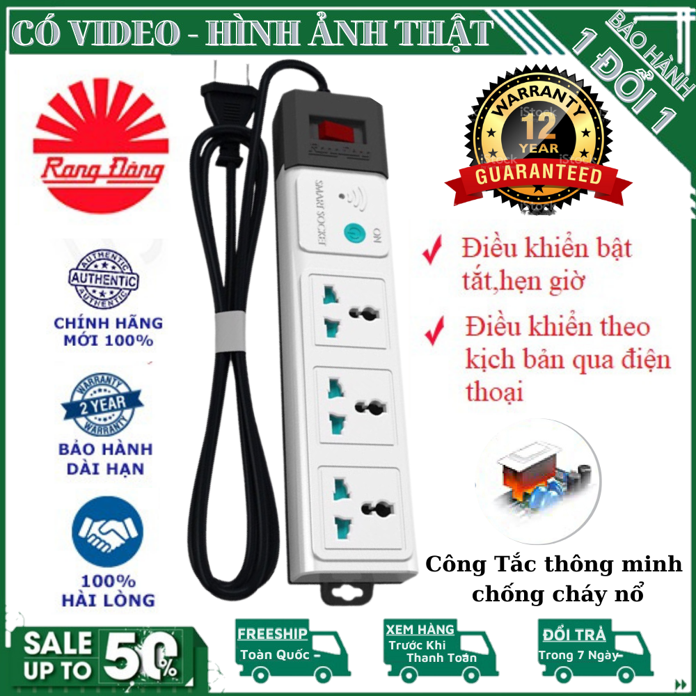 (BẢO HÀNH 2 NĂM) Ổ cắm điện thông minh Rạng Đông OC.01.WF 16A Và OC02.WF 3C/3M/10A Kết Nối Wifi/4G, Hẹn giờ và bật tắt ổ cắm từ xa qua app Rạng Đông, ổ cắm wifi , ổ cắm thông minh , ổ cắm wifi rạng đông , ổ cắm wifi thông minh