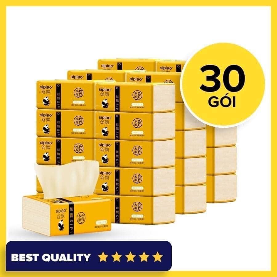 THÙNG 30 GÓI KHĂN GIẤY ĂN GẤU TRÚC 300 TỜ CAO CẤP SIÊU MỊN TIỆN LỢI