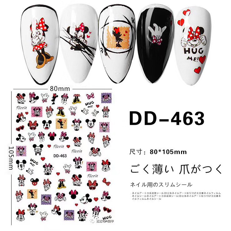 Stick dán móng trang trí hoạ tiết mickey NAIL SAMSAM