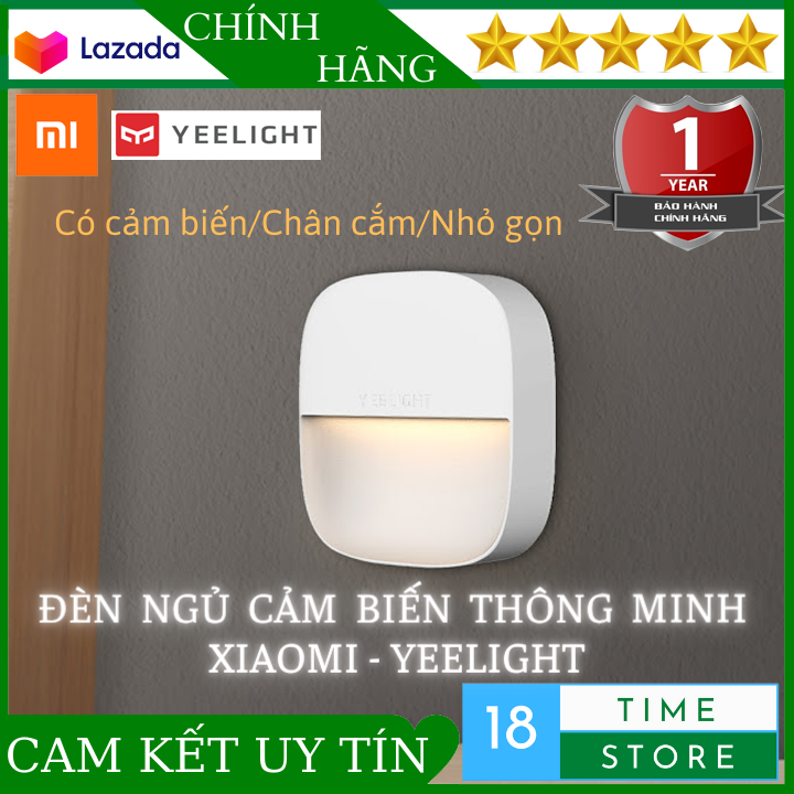 Đèn ngủ cảm ứng - đèn ngủ thông minh - đèn ngủ xiaomi yeelight ylyd09yl cảm biến ánh sáng tự động bật tắt, hình vuông, 0-5w - 2500k
