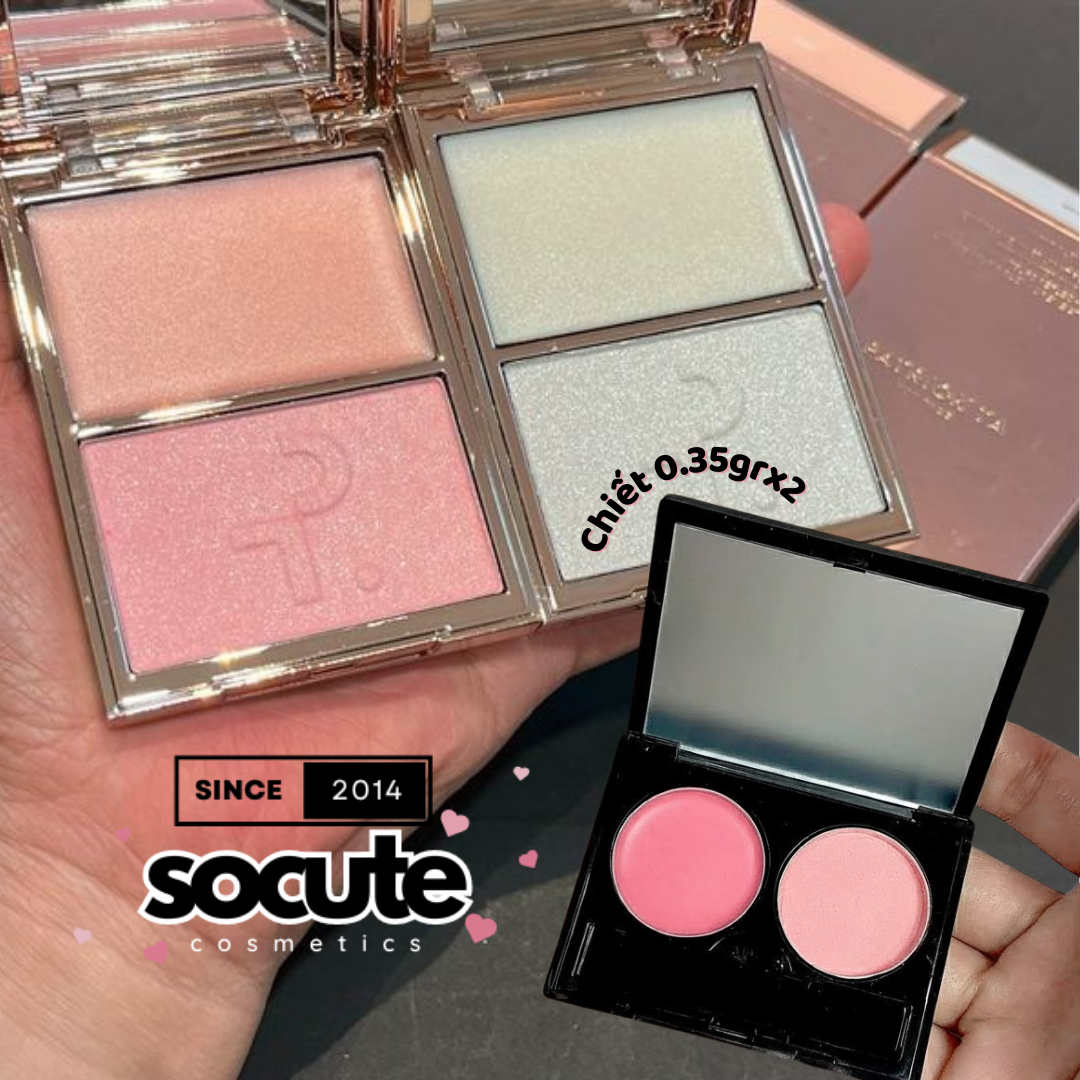 Socute 0.35grx2 - Bắt Sáng Highlight Patrick Ta Major Glow Crème & Powder Light Reflecting Translucent Highlighter Duo Màu Baby - My Love