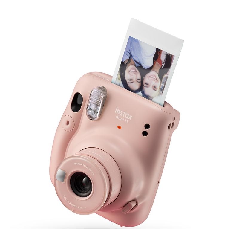 [hcm]máy chụp ảnh lấy liền - fujifilm instax mini 11 blush pink (hồng) tặng kèm 10 film - dự kiến giao 24 6 3