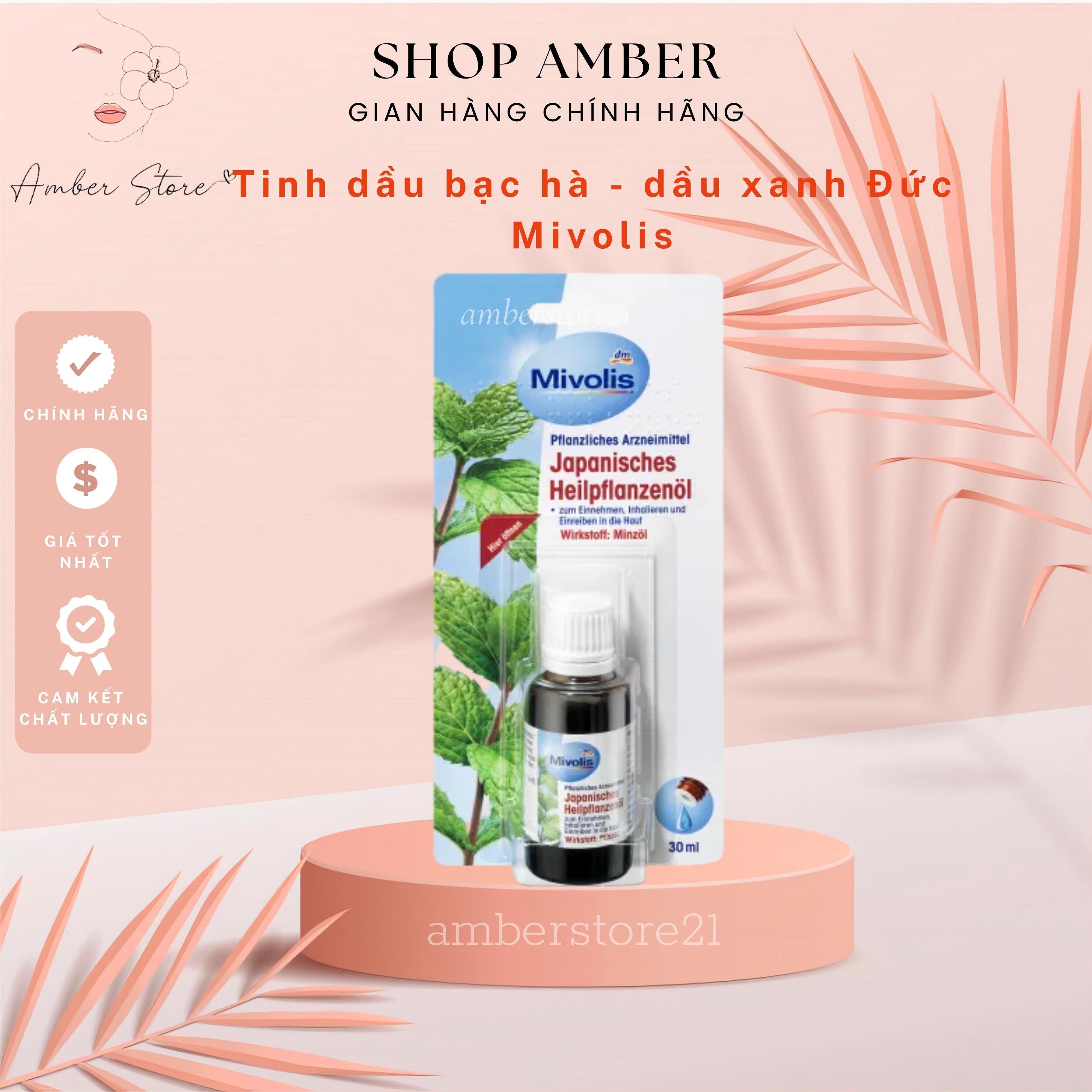 – tinh dầu bạc hà/ dầu xanh đức mivolis japanisches heilplanzenöl – 30ml