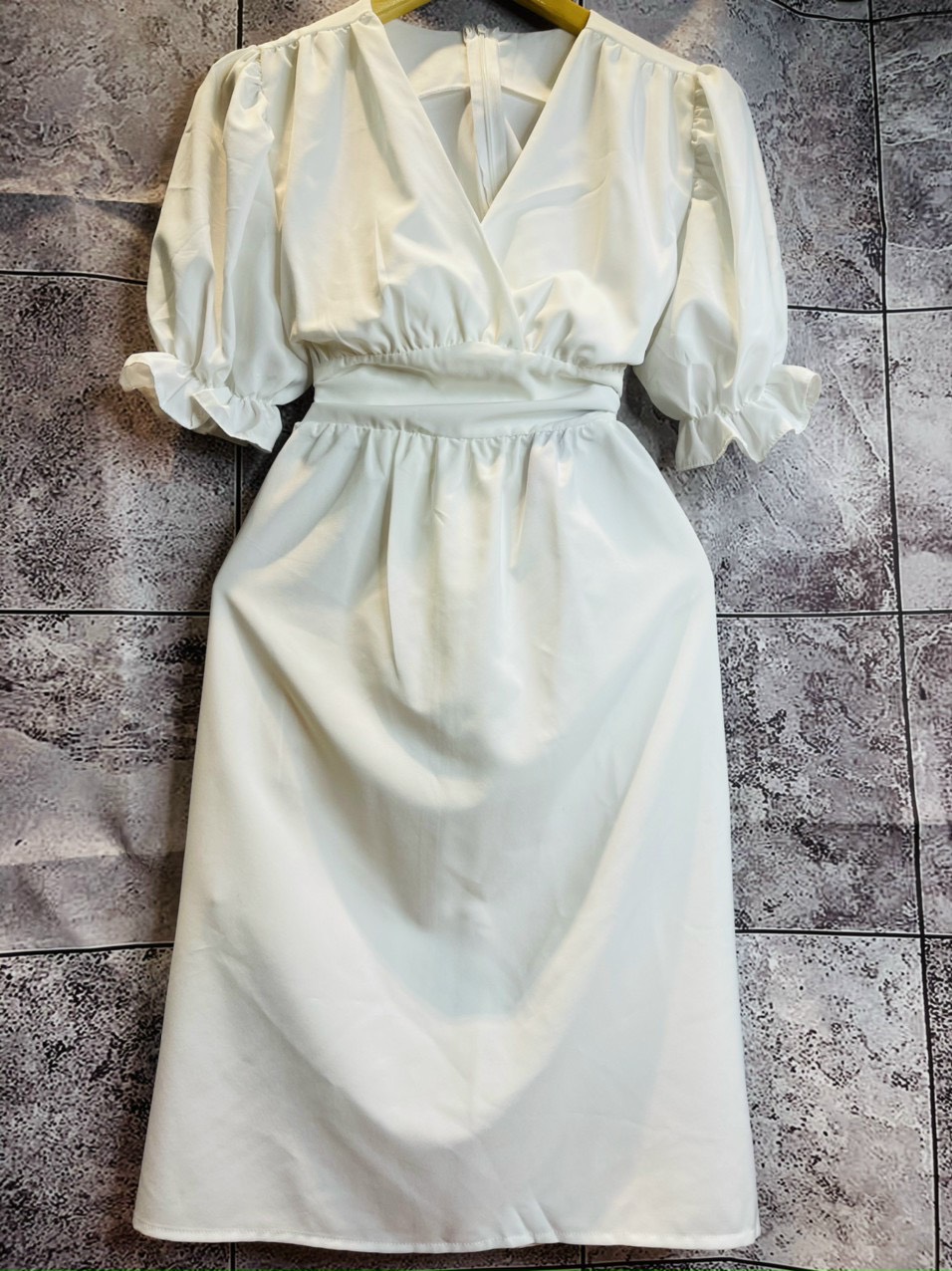 Đầm maxi tay phồng DN15