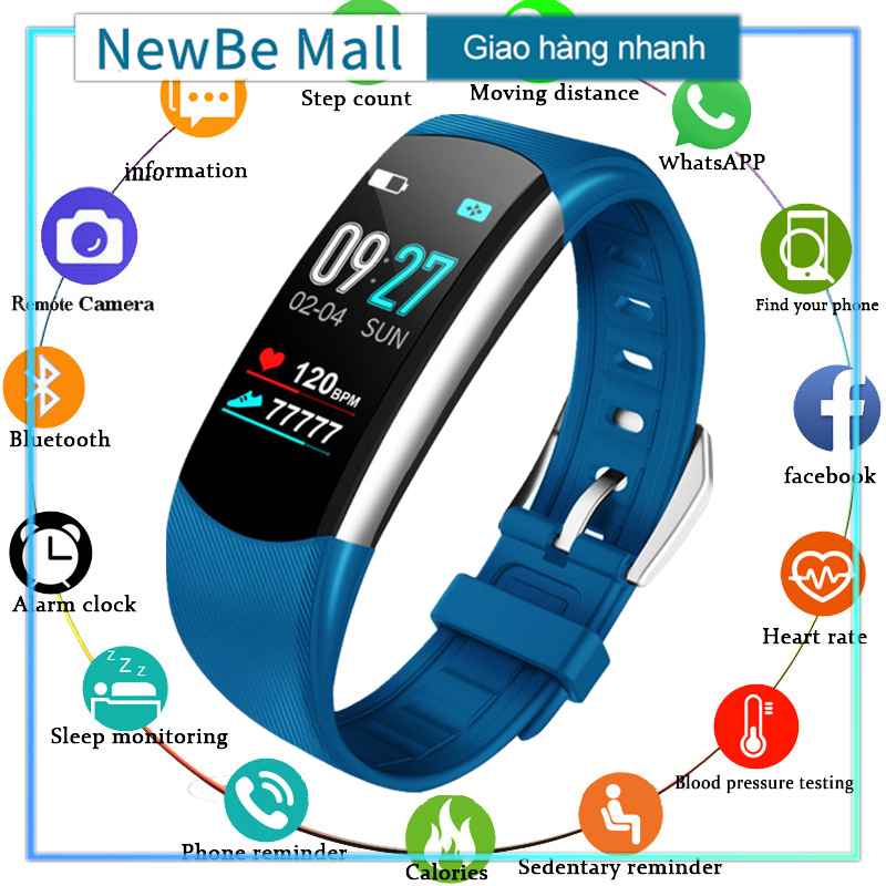 【New Be】Đồng Hồ Thông Minh, Đồng Hồ Đo Sức Khỏe C6 Smart Band Thiết Kế Nhỏ Gọn Thông Minh, Chống Nước Tốt, Có Thể Theo Dõi Sức Khỏe, Nhịp Tim, Đo Huyết Áp, Xem Giờ, Đo Bước Chân