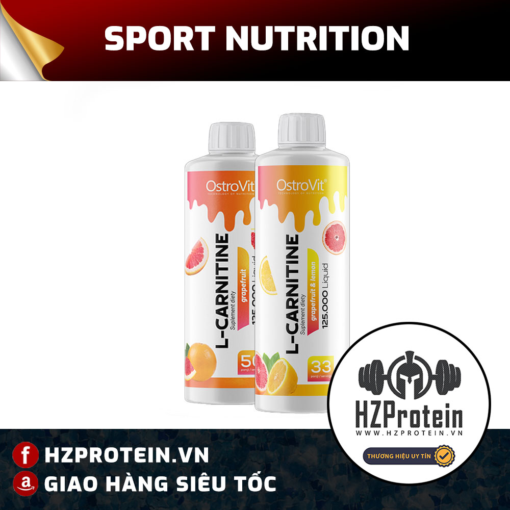 Ostrovit carnitine 125000 liquid, nước uống l-carnitine cao liều - 500ml.