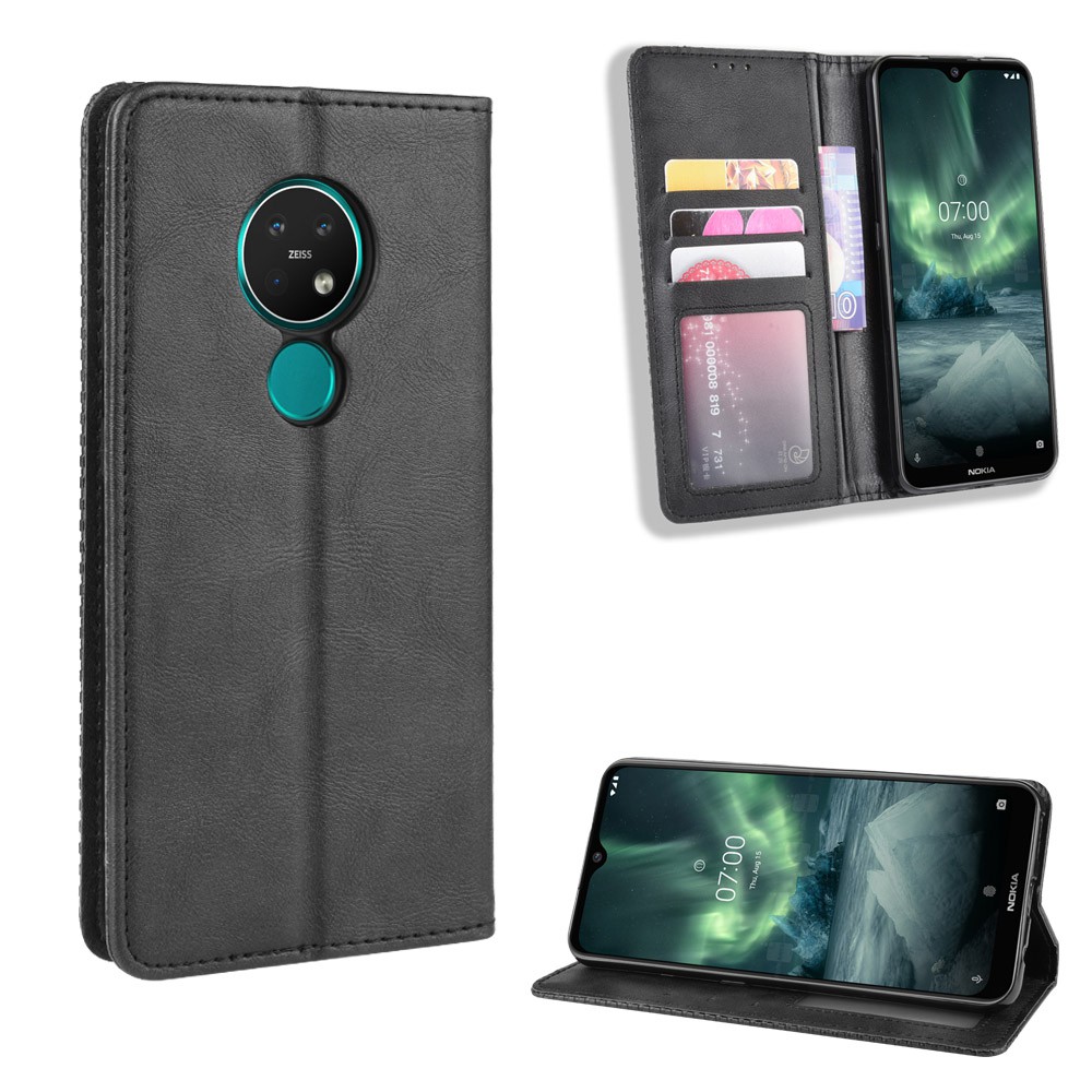 Bao da dạng ví Nokia 7.2 Leather Luxury