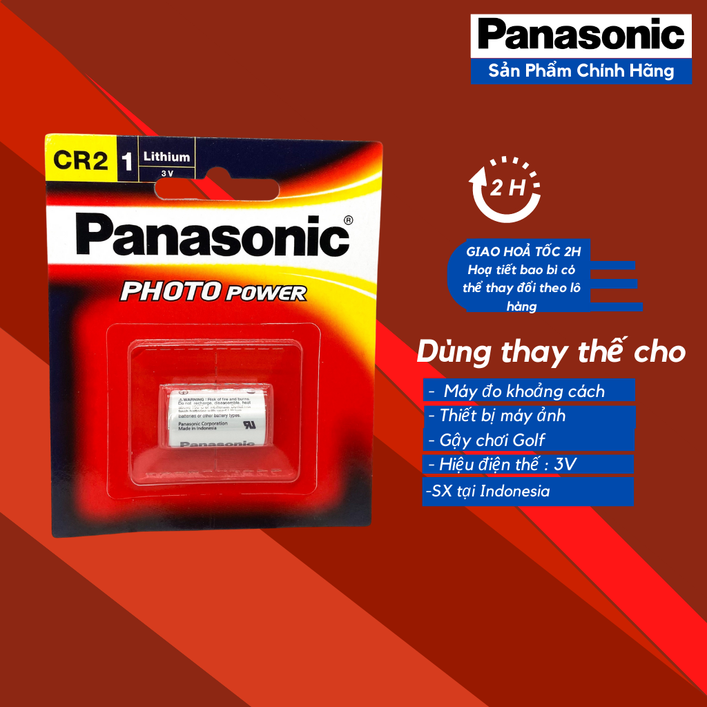 Pin CR2 Panasonic Lithium 3V - Hàng chính hãng, dòng pin Lithium cao cấp, cho công suất ổn định, bền bỉ nhất trên thị trường, mang lại sự trải nghiệm tuyệt vời về năng lượng