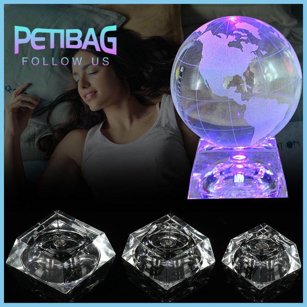 PETIBAG Giá đỡ bệ đỡ Hình thang Kính Đèn LED Giá đỡ quả cầu thủy tinh Giá đỡ màn hình quả cầu pha lê Đế quả cầu pha lê Giá đỡ trong suốt