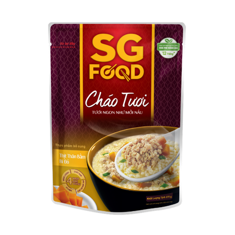 Cháo tươi thịt thăn bằm bí đỏ SGFood 240gr