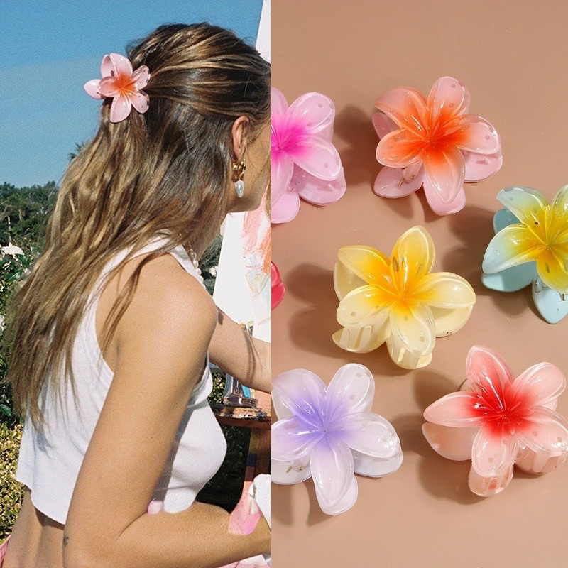 Kẹp Tóc Hoa sứ NOVSET Kẹp tóc hoa Nhiều Màu Sắc Phong Cách Hawaii
