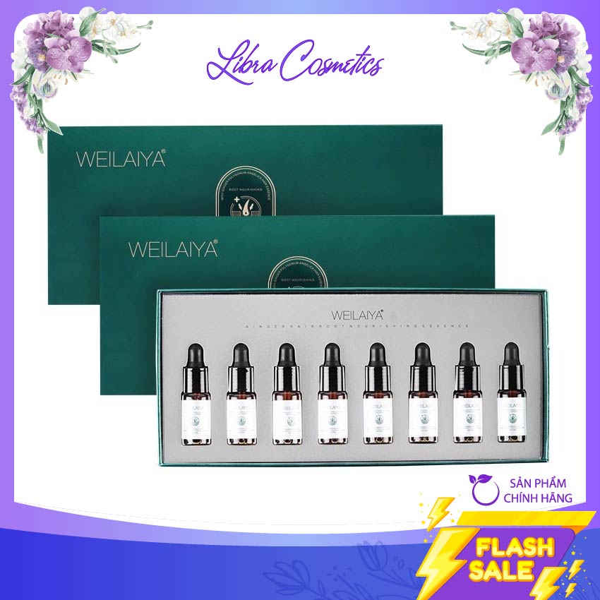Hỗ trợ mọc tóc với huyết thanh serum mọc tóc Weilaiya chính hãng 1 hộp 8 lọ