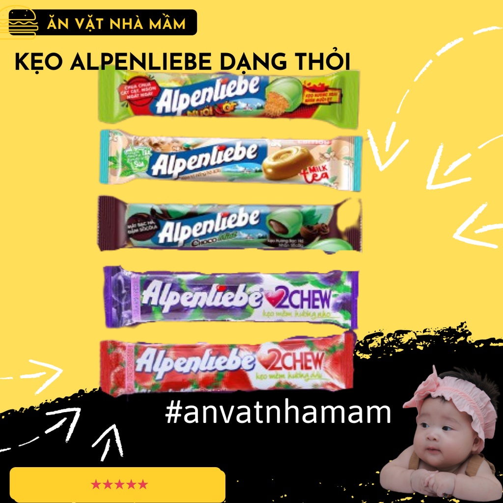 Kẹo Alpenliebe dạng thỏi - Hương vị đa dạng